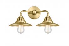  288-2W-SG-M4-SG - Railroad - 2 Light - 16 inch - Satin Gold - Bath Vanity Light