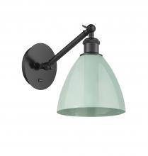 Innovations Lighting 317-1W-BK-MBD-75-SF - Plymouth - 1 Light - 8 inch - Matte Black - Adjustable Sconce