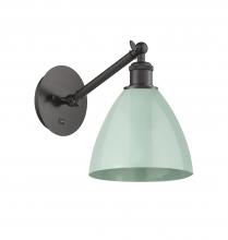 Innovations Lighting 317-1W-OB-MBD-75-SF - Plymouth - 1 Light - 8 inch - Oil Rubbed Bronze - Adjustable Sconce
