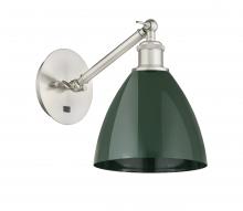 Innovations Lighting 317-1W-SN-MBD-75-GR - Plymouth - 1 Light - 8 inch - Brushed Satin Nickel - Adjustable Sconce