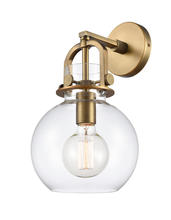  410-1W-BB-8CL - Newton Sphere - 1 Light - 8 inch - Brushed Brass - Sconce