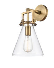  411-1W-BB-8CL - Newton Cone Sconce - Brushed Brass