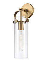  413-1W-BB-4CL - Pilaster - 1 Light - 5 inch - Brushed Brass - Sconce