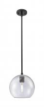 Innovations Lighting 434-1S-BK-G124-8 - Crown Point - 1 Light - 8 inch - Matte Black - Pendant