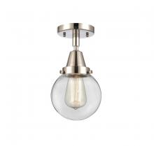  447-1C-PN-G202-6 - Beacon - 1 Light - 6 inch - Polished Nickel - Flush Mount