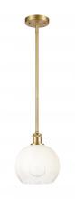 Innovations Lighting 516-1S-SG-G483-8OP - Brookhaven Globe - 1 Light - 8 inch - Satin Gold - Stem hung - Mini Pendant