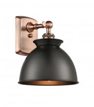 Innovations Lighting 516-1W-AC-M14-BK - Adirondack - 1 Light - 8 inch - Antique Copper