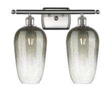 Innovations Lighting 516-2W-SN-G484-7SL - Brookhaven Flute - 2 Light - 17 inch - Brushed Satin Nickel - Bath Vanity Light