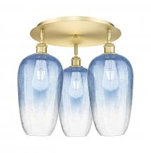 Innovations Lighting 516-3C-SG-G484-7SB - Brookhaven Flute - 3 Light - 19 inch - Satin Gold - Flush Mount