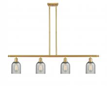  516-4I-SG-G257 - Caledonia - 4 Light - 48 inch - Satin Gold - Cord hung - Island Light