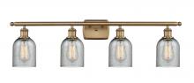  516-4W-BB-G257 - Caledonia - 4 Light - 35 inch - Brushed Brass - Bath Vanity Light