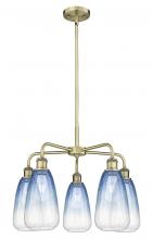 Innovations Lighting 516-5CR-AB-G480-6SB - Brookhaven Almond - 5 Light - 25 inch - Antique Brass - Stem hung - Chandelier