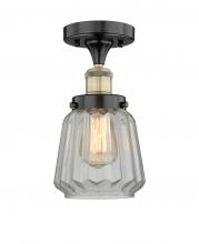  616-1F-BAB-G142 - Chatham - 1 Light - 7 inch - Black Antique Brass - Semi-Flush Mount