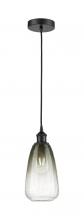 Innovations Lighting 616-1P-BK-G480-6SL - Brookhaven Almond - 1 Light - 6 inch - Matte Black - Cord hung - Mini Pendant