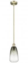 Innovations Lighting 616-1S-AB-G480-6SL - Brookhaven Almond - 1 Light - 6 inch - Antique Brass - Stem hung - Mini Pendant