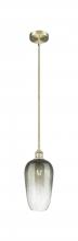 Innovations Lighting 616-1S-AB-G484-7SL - Brookhaven Flute - 1 Light - 7 inch - Antique Brass - Stem hung - Mini Pendant