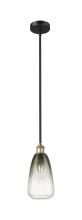 Innovations Lighting 616-1S-BAB-G480-6SL - Brookhaven Almond - 1 Light - 6 inch - Black Antique Brass - Stem hung - Mini Pendant