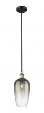 Innovations Lighting 616-1S-BAB-G484-7SL - Brookhaven Flute - 1 Light - 7 inch - Black Antique Brass - Stem hung - Mini Pendant