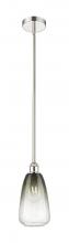 Innovations Lighting 616-1S-PN-G480-6SL - Brookhaven Almond - 1 Light - 6 inch - Polished Nickel - Stem hung - Mini Pendant
