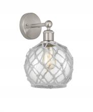 Innovations Lighting 616-1W-SN-G122-8RW - Farmhouse Rope - 1 Light - 8 inch - Brushed Satin Nickel - Sconce