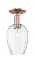 Innovations Lighting 716-1C-AC-G457-6CL - Preston - 1 Light - 6 inch - Antique Copper - Semi-Flush Mount