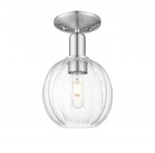 Innovations Lighting 716-1C-SN-G458-7CL - Preston - 1 Light - 6 inch - Brushed Satin Nickel - Semi-Flush Mount