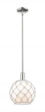 Innovations Lighting 716-1S-PN-G121-10RW - Farmhouse Rope - 1 Light - 10 inch - Polished Nickel - Stem hung - Mini Pendant