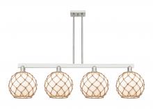 Innovations Lighting 716-4I-SN-G121-10RB - Farmhouse Rope - 4 Light - 53 inch - Brushed Satin Nickel - Stem hung - Island Light