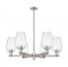 Innovations Lighting 716-6CR-SN-G457-6CL - Preston - 6 Light - 24 inch - Satin Nickel - Chandelier