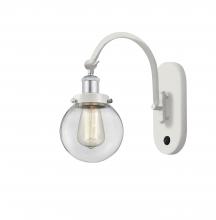  918-1W-WPC-G202-6 - Beacon - 1 Light - 6 inch - White Polished Chrome - Sconce