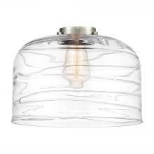  G713-L - Bell Light 12 inch Clear Deco Swirl Glass