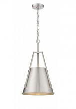 Innovations Lighting 382-1S-SN-M382-12-SN-LED - Luxor - 1 Light - 12 inch - Brushed Satin Nickel - Chain Hung - Mini Pendant