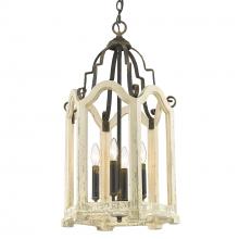 Golden 0832-4P ABI - Octavia 4 Light Pendant in Antique Black Iron