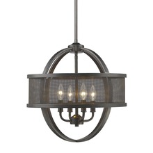 Golden 3167-4P EB-EB - Colson 4 Light Chandelier (with shade)