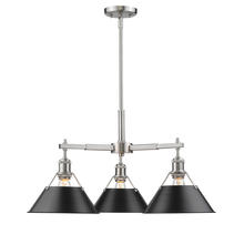 Golden 3306-D3 PW-BLK - 3 Light Nook Chandelier