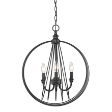 Golden 7035-3P BLK - Quinn 3 Light Pendant