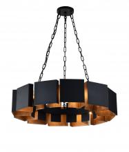  C59312MB - Mattone Matte Black Chandelier