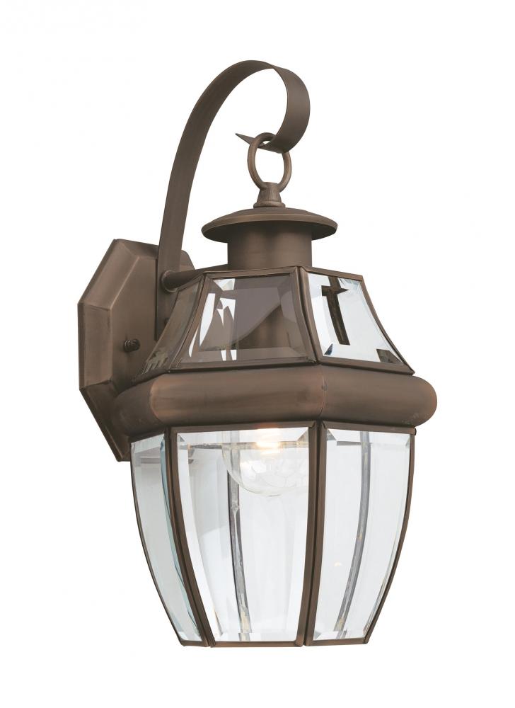 Lancaster traditional 1-light outdoor exterior large wall lantern sconce in  antique bronze finish wi A7DQ Christie's Lighting