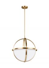  6624603-848 - Alturas contemporary 3-light indoor dimmable ceiling pendant hanging chandelier pendant light in sat