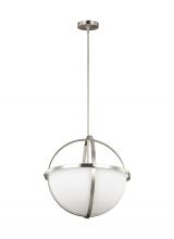  6624603-962 - Alturas contemporary 3-light indoor dimmable ceiling pendant hanging chandelier pendant light in bru