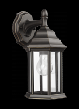  8338701-71 - Sevier traditional 1-light outdoor exterior small downlight outdoor wall lantern sconce in antique b