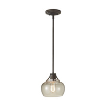 Generation Lighting P1234RI - Urban Renewal Round Glass Pendant - Rustic Iron