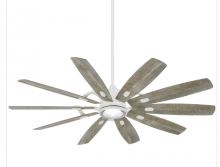 Minka-Aire F864L-WHF/SVG - Barn - 65" Ceiling Fan W/LED Light Kit