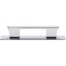 Atlas A6002-CH - Zander Pull and Backplate 3 3/4 Inch (c-c) Polished Chrome