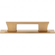 Atlas A6002-WB - Zander Pull and Backplate 3 3/4 Inch (c-c) Warm Brass