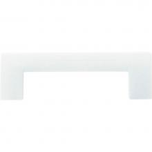  438-WG - Round Rail Pull 3 3/4 Inch (c-c) White Gloss