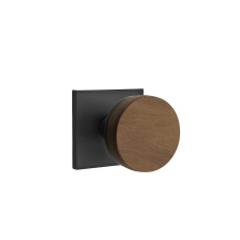 Emtek 5110US19.CCUS19.WNKWD - Select Passage, Square Rosette US19, Conical Stem US19, Dark Walnut Knob