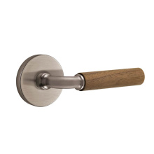 Emtek 5059US15A.RAUS15A.WNWD - Select Dummy, Disk Rosette US15A, R-Bar Stem US15A, Dark Walnut Handle