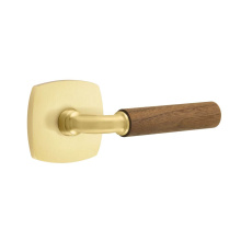 Emtek 5306US4.RAUS4.WNWD - Select Dummy, Urban Modern Rosette US4, R-Bar Stem US4, Dark Walnut Handle