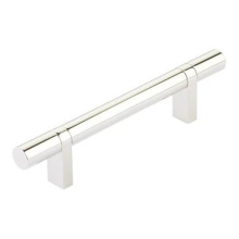 Emtek 84153.RCBUS14.SMUS14 - Select Cabinet Pull 4'' C-C, Rectangular Bar Stem US14, Smooth Bar US14